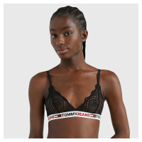 TOMMY JEANS Unlined Lace Triangle Bra Black