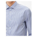 Modrá pánská pruhovaná formální košile Celio Patrash