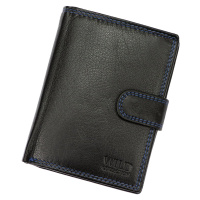 Pánská kožená peněženka Wild 125601B černá / modrá