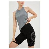 Kraťasy Dkny dámské, černá barva, s aplikací, high waist