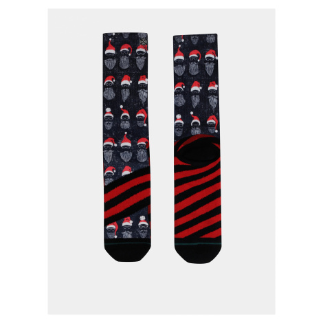 Tmavě modré pánské ponožky s vánočním motivem XPOOOS