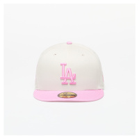 New Era Los Angeles Dodgers White Crown 59FIFTY Fitted Cap Ivory/ Pink