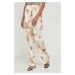 Kalhoty Calvin Klein dámské, béžová barva, jednoduché, high waist, K20K206884