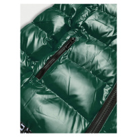 Zelená metalická dámská bunda s kapucí (XW808X)