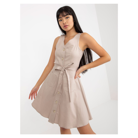 Dress-LK-SK-508253.44P-beige LAKERTA