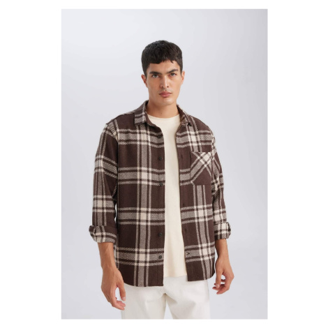 DEFACTO Regular Fit Plaid Lumberjack Flannel Long Sleeve Shirt