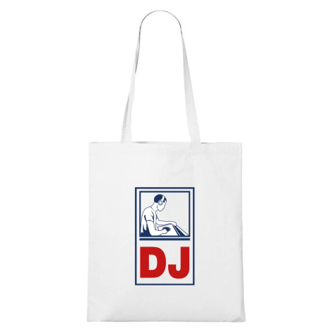DOBRÝ TRIKO Bavlněná taška s potiskem DJ Barva: Bílá