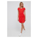 Bavlněné šaty Lauren Ralph Lauren červená barva, mini