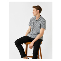 Koton Pocket Striped Polo Neck T-Shirt