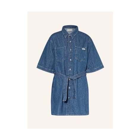 Calvin Klein Jeans Džínové Šaty tmavě modrá