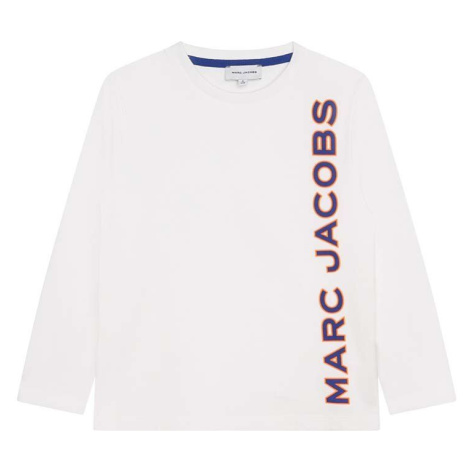 Dětské bavlněné tričko s dlouhým rukávem Marc Jacobs bílá barva, s potiskem