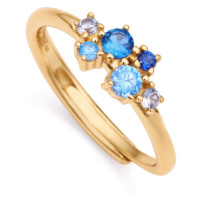 Viceroy Stylový pozlacený prsten se zirkony Trend 13134A0