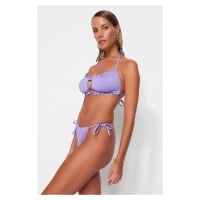 Trendyol Lilac Tunnel High Leg Bikini Bottom