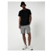 Koton Bermuda Shorts with Label Print, Pocket Detail, Lace-Up Waist.