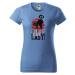 DOBRÝ TRIKO Dámské tričko s potiskem Crazy cat lady Barva: Denim