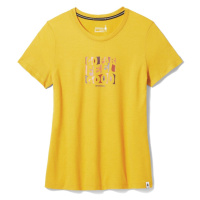 Dámské tričko Smartwool W Sweet Trip Graphic Short Sleeve Tee Honey gold