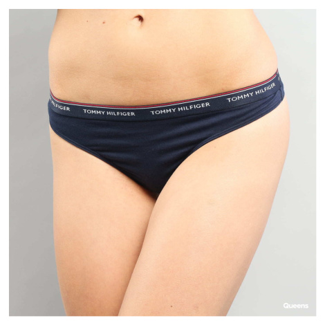 Kalhotky Tommy Hilfiger 3 Pack Thong C/O navy