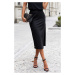 Černá midi sukně s vysokým rozparkem Shari