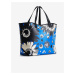 Modrý dámský květovaný shopper Desigual Daisy Pop Namibia Reversible