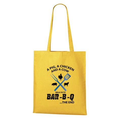 DOBRÝ TRIKO Bavlněná taška s potiskem BAR-B-Q Barva: Žlutá