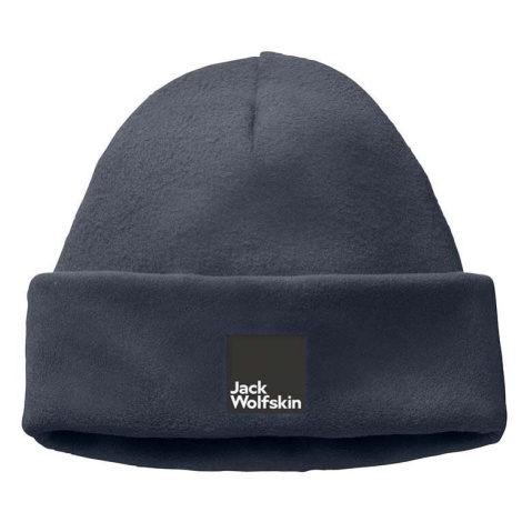 Dětska čepice Jack Wolfskin SPIRIT FLEECE BEANIE tmavomodrá barva, z tenké pleteniny