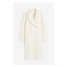 H & M - Dvouřadový kabát - bílá