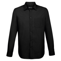 SOĽS Baltimore Fit Pánská košile s dlouhým rukávem SL02922 Černá