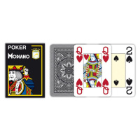 Pokerové hrací karty Modiano CRISTALLO Jumbo 100% plastové, černé
