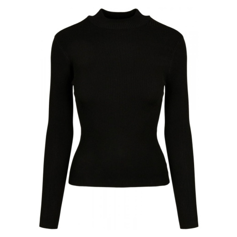Ladies Rib Knit Turtelneck Sweater - black Urban Classics