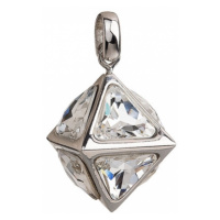 Stříbrný přívěsek s krystaly Swarovski bílý 34809.1