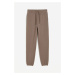H & M - Teplákové kalhoty z bavlněné směsi - béžová