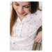 Na kutě: Mušelínové klasické pyžamo bílé Srdce