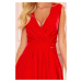 Červené elegantní šaty na ramínka