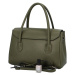 Kufříková dámská kožená kabelka do ruky Arlingto, tmavě zelená