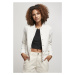 Ladies Inset College Sweat Jacket - lightgrey/white