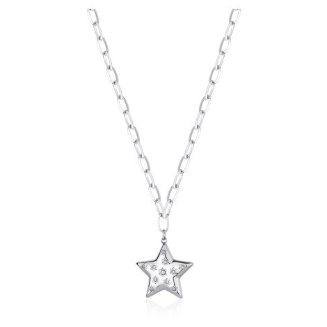 S`Agapõ Ocelový náhrdelník Hvězda s krystaly Stellar SSE02 S'Agapõ