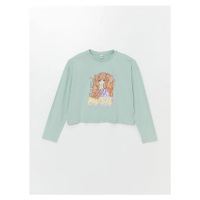 LC Waikiki LCW Kids Crew Neck Long Sleeve Girl's Crop T-Shirt