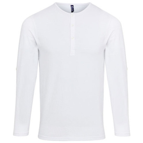 Premier Workwear Pánské triko s dlouhým rukávem PR218 White