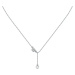 Trussardi Jemný ocelový náhrdelník s krystaly T-Logo TJAXC08