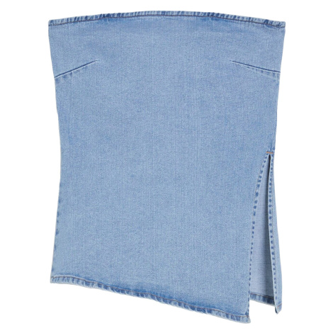 Bershka Top modrá džínovina