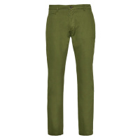Kalhoty la martina man chino pants cotton linen zelená
