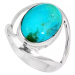 AutorskeSperky.com - Stříbrný prsten s tyrkysem - S2761