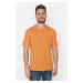 Trendyol Orange Men's Basic 100% Cotton Relaxed/Comfortable cut, Crew Neck Short Sleeved T-Shirt