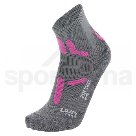 Dámské ponožky UYN Trekking 2IN Socks - šedá/růžová /42
