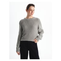 LC Waikiki Lw - Crew Neck Plain Long Sleeve Women's Knitwear Sweater