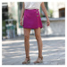 Jednobarevné sukňové šortky se zavinovacím efektem na knoflíky