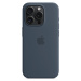 Apple silikonový kryt s MagSafe na iPhone 15 Pro bouřkově modrý