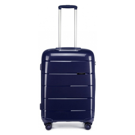 Konofactory Tmavě modrý prémiový skořepinový kufr s TSA zámkem "Solid" - M (35l), L (65l)