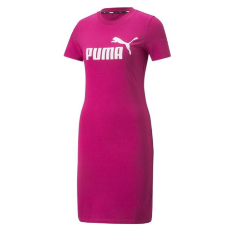 Puma ESSENTIALS SLIM TEE DRESS Dámské šaty, růžová, velikost