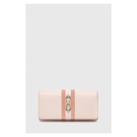 Kožená peněženka Furla Sirena Chain dámská, růžová barva